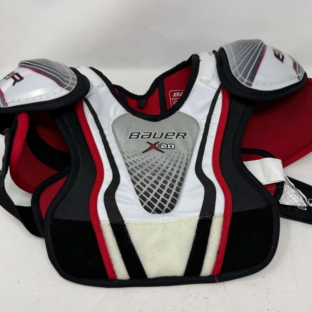 Bauer Vapor X:20 Junior Hockey Shoulder Pads Red White Black Size Medium M